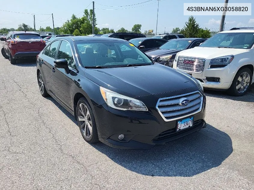 2016 Subaru Legacy 2.5I Limited VIN: 4S3BNAN6XG3058820 Lot: 40085446