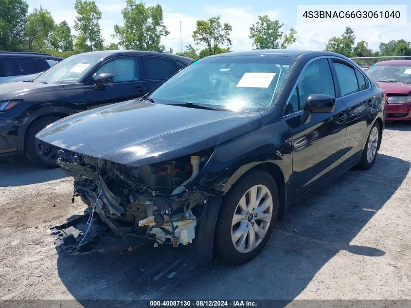 2016 Subaru Legacy 2.5I Premium VIN: 4S3BNAC66G3061040 Lot: 40087130