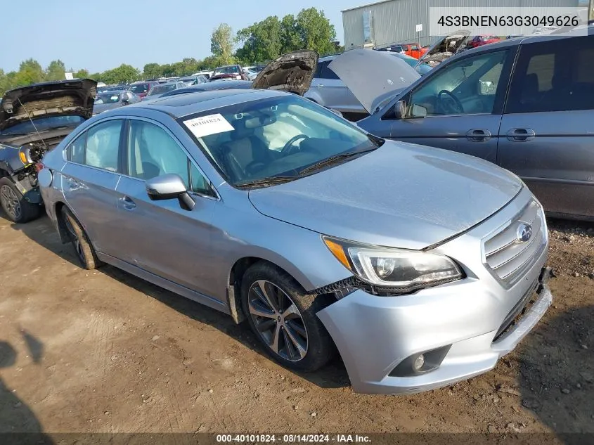 2016 Subaru Legacy 3.6R Limited VIN: 4S3BNEN63G3049626 Lot: 40101824