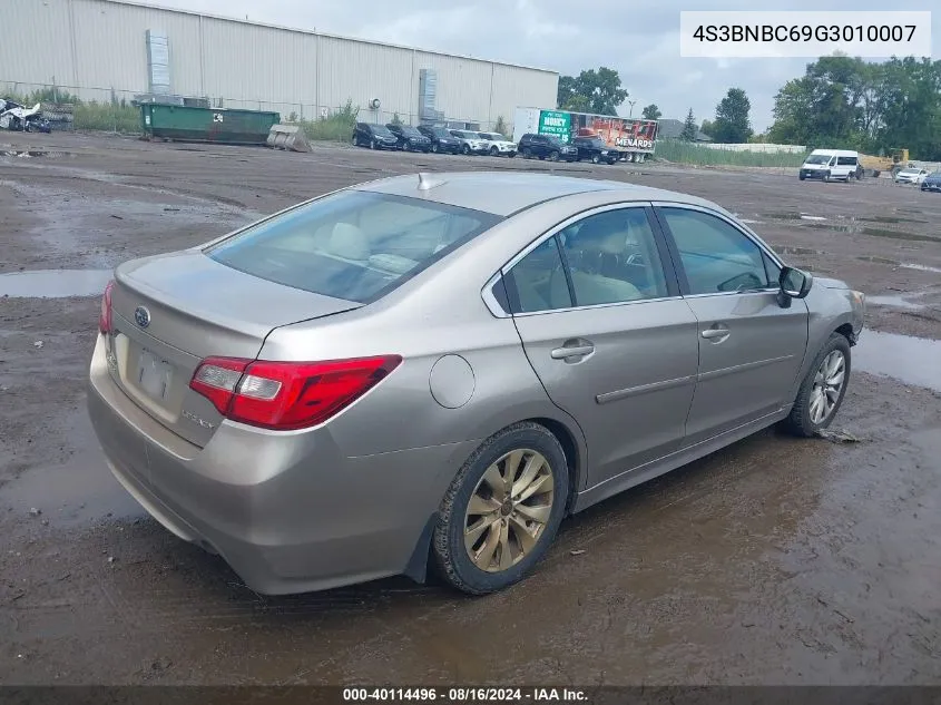 2016 Subaru Legacy 2.5I Premium VIN: 4S3BNBC69G3010007 Lot: 40114496