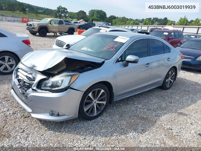 2016 Subaru Legacy 2.5I Limited VIN: 4S3BNBJ60G3019939 Lot: 40150065