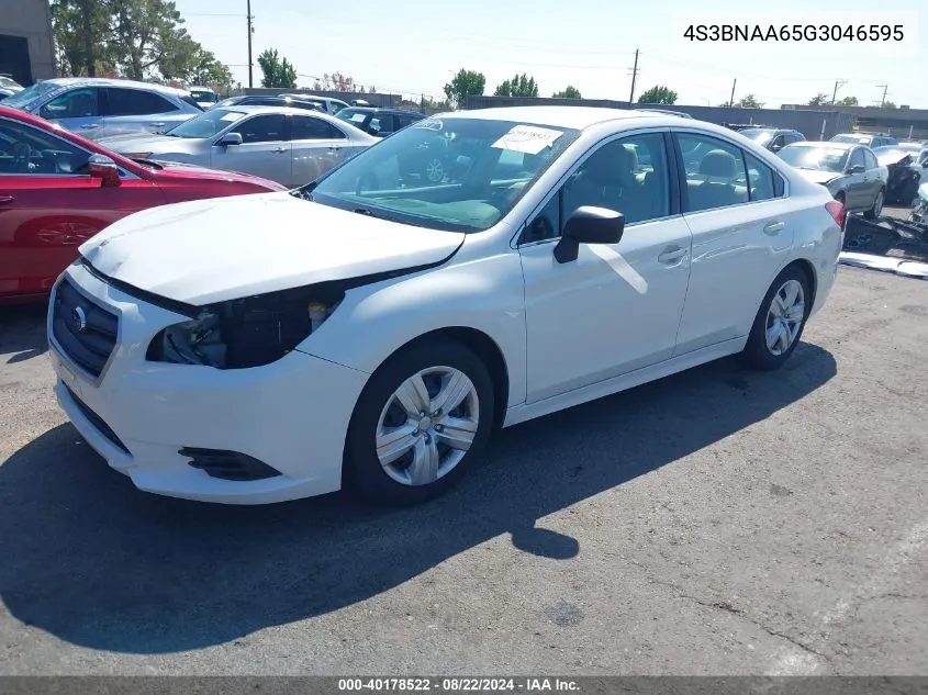 2016 Subaru Legacy 2.5I VIN: 4S3BNAA65G3046595 Lot: 40178522