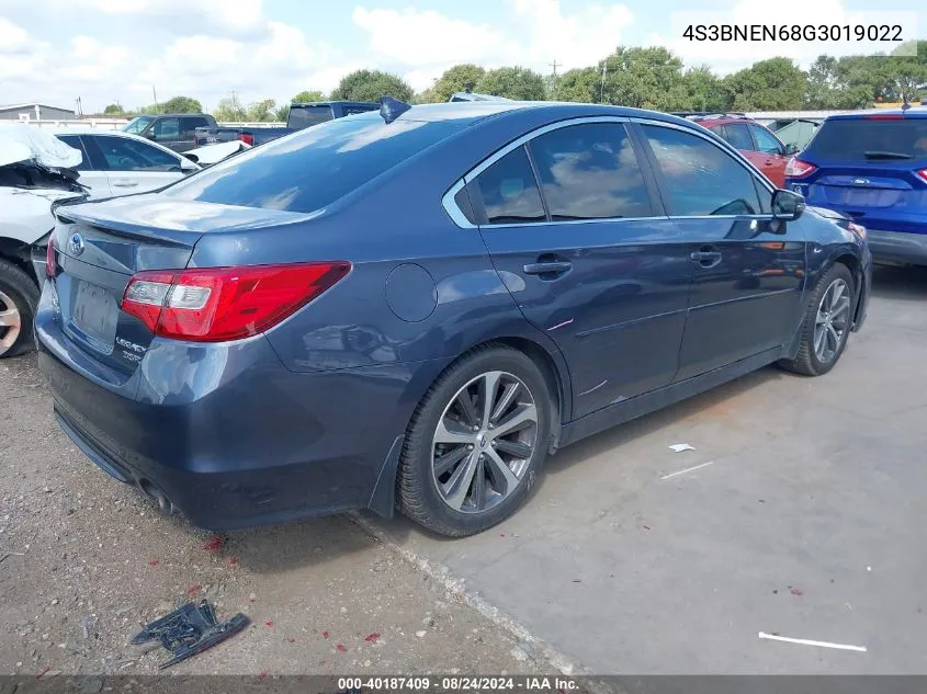 2016 Subaru Legacy 3.6R Limited VIN: 4S3BNEN68G3019022 Lot: 40187409