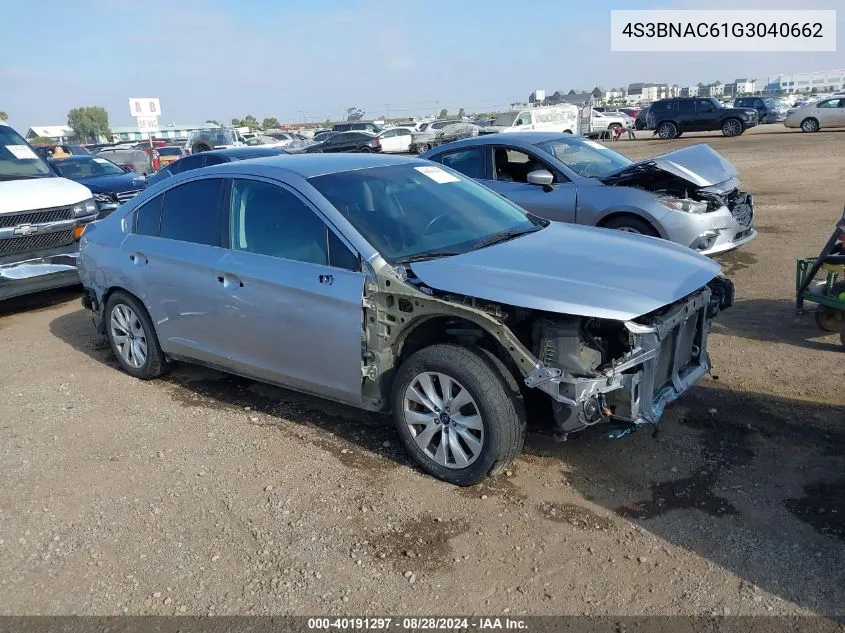 2016 Subaru Legacy 2.5I Premium VIN: 4S3BNAC61G3040662 Lot: 40191297