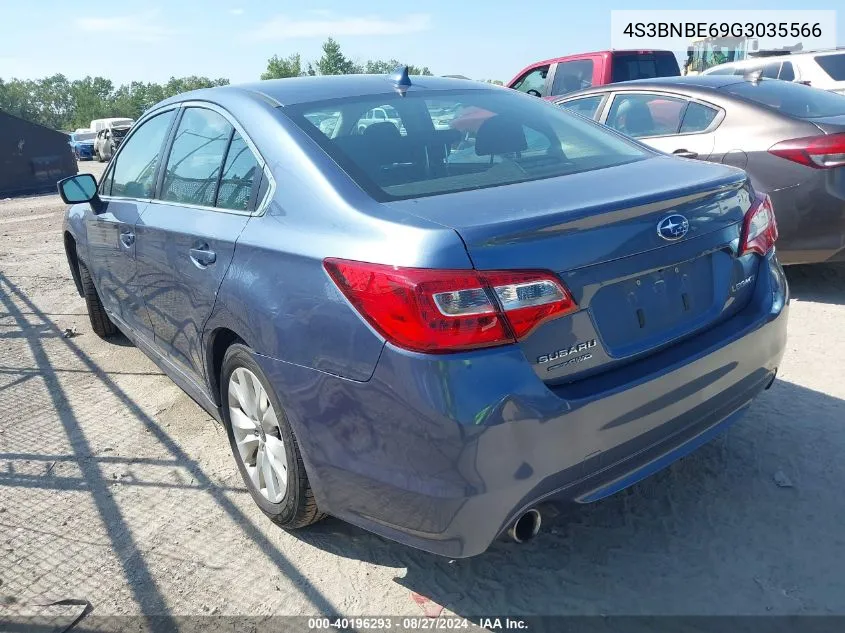 2016 Subaru Legacy 2.5I Premium VIN: 4S3BNBE69G3035566 Lot: 40196293