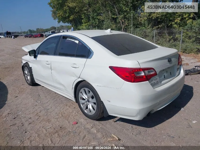 2016 Subaru Legacy 2.5I Premium VIN: 4S3BNAD64G3045448 Lot: 40197355