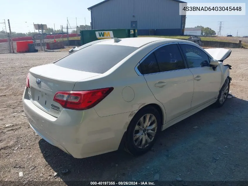 2016 Subaru Legacy 2.5I Premium VIN: 4S3BNAD64G3045448 Lot: 40197355