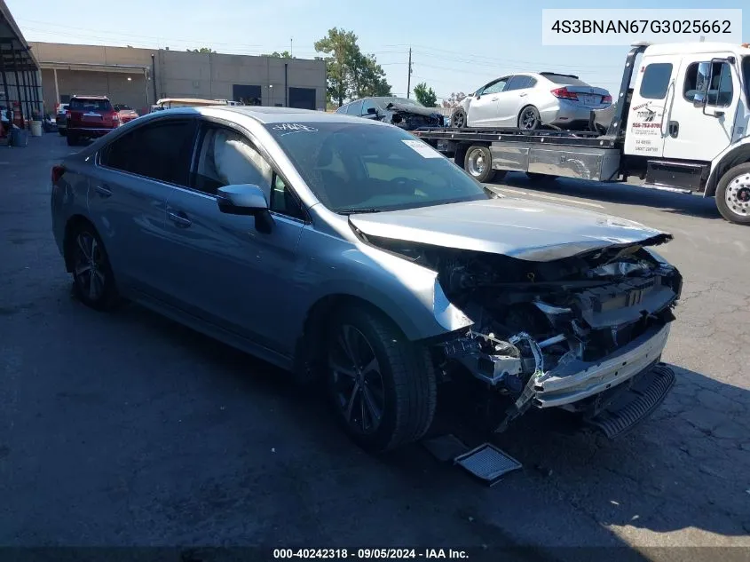 4S3BNAN67G3025662 2016 Subaru Legacy 2.5I Limited