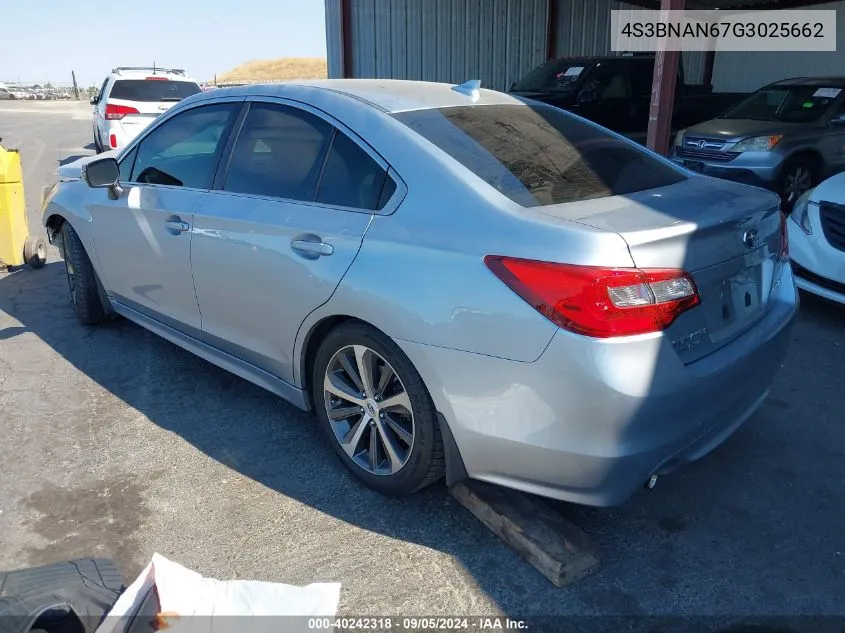 2016 Subaru Legacy 2.5I Limited VIN: 4S3BNAN67G3025662 Lot: 40242318