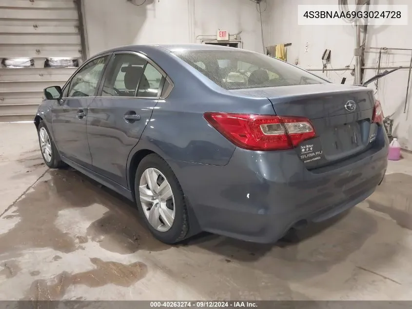 4S3BNAA69G3024728 2016 Subaru Legacy 2.5I