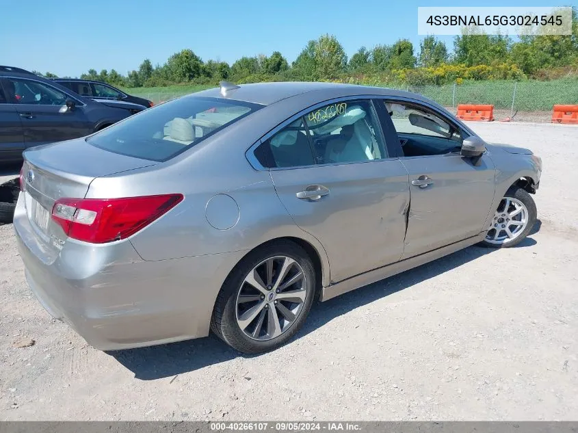 2016 Subaru Legacy 2.5I Limited VIN: 4S3BNAL65G3024545 Lot: 40266107