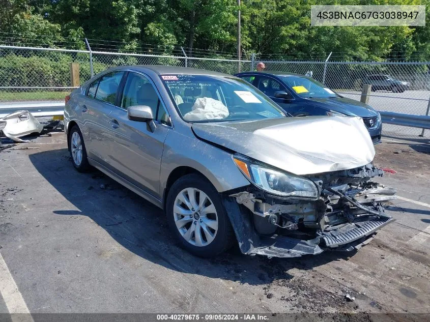 2016 Subaru Legacy 2.5I Premium VIN: 4S3BNAC67G3038947 Lot: 40279675