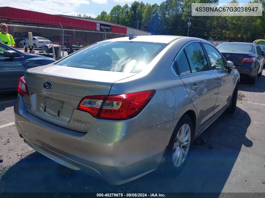 2016 Subaru Legacy 2.5I Premium VIN: 4S3BNAC67G3038947 Lot: 40279675