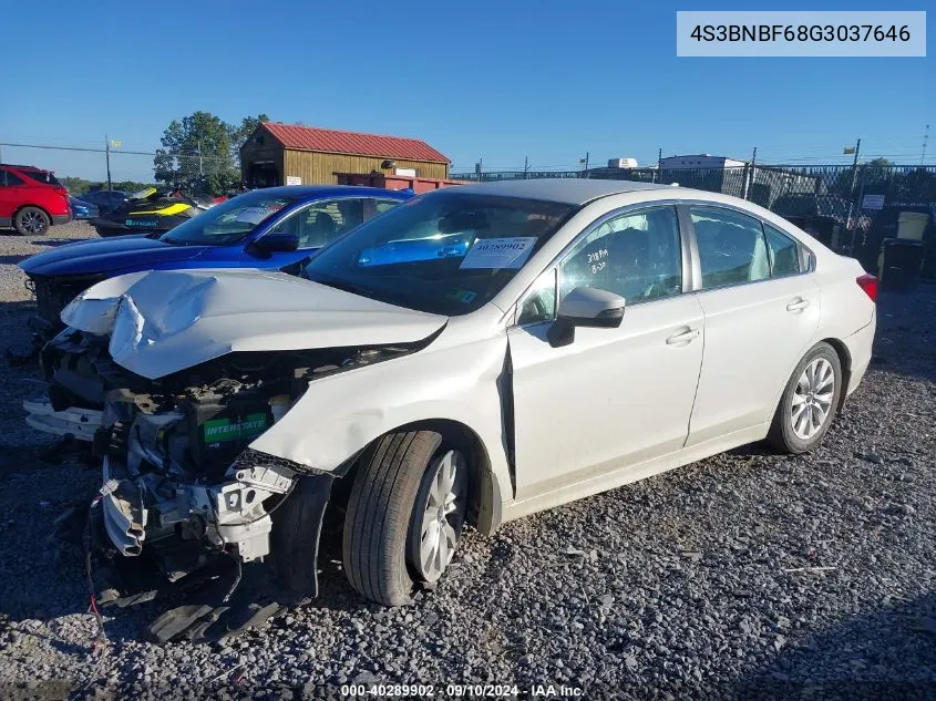 2016 Subaru Legacy 2.5I Premium VIN: 4S3BNBF68G3037646 Lot: 40289902