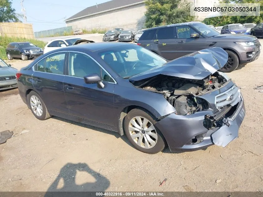 2016 Subaru Legacy 2.5I Premium VIN: 4S3BNBC67G3050344 Lot: 40322916