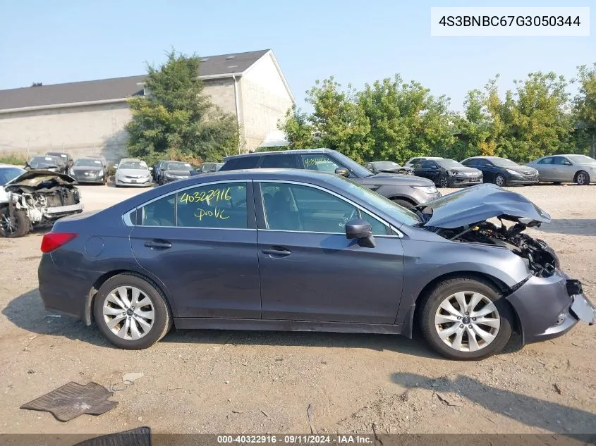 2016 Subaru Legacy 2.5I Premium VIN: 4S3BNBC67G3050344 Lot: 40322916