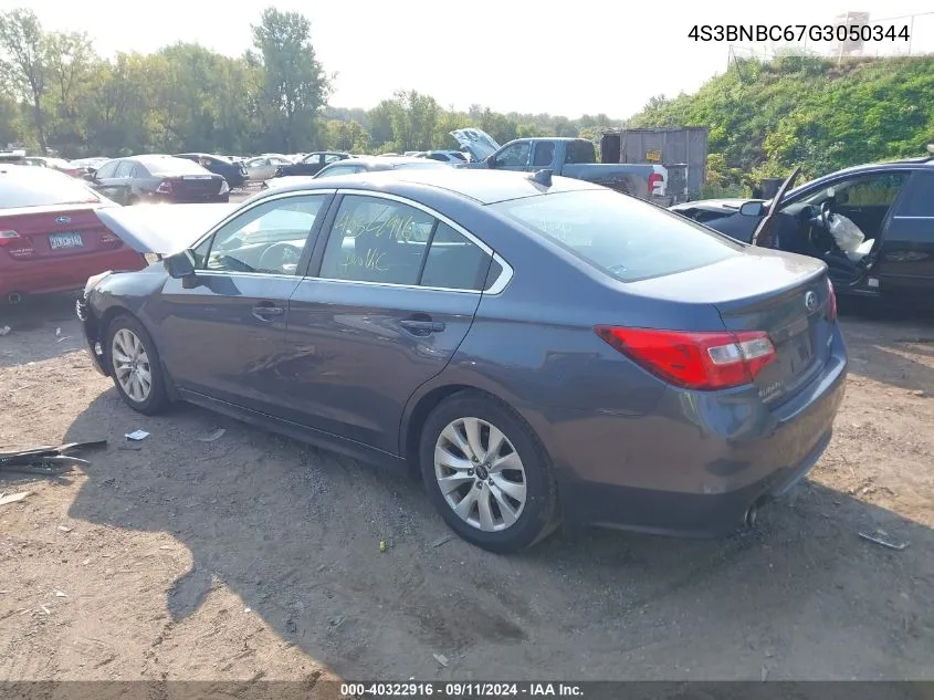 2016 Subaru Legacy 2.5I Premium VIN: 4S3BNBC67G3050344 Lot: 40322916