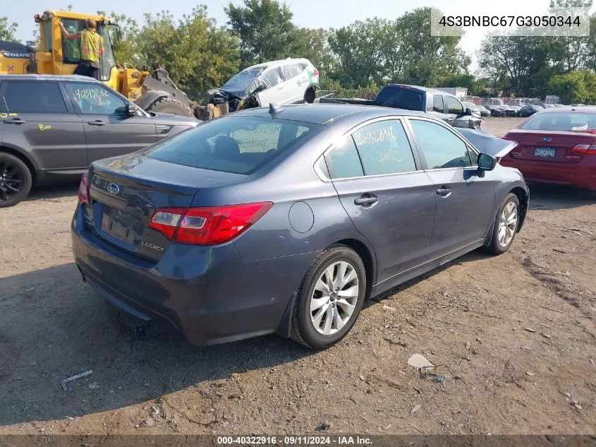 4S3BNBC67G3050344 2016 Subaru Legacy 2.5I Premium