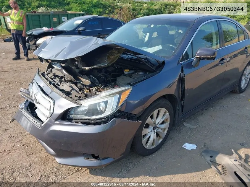 2016 Subaru Legacy 2.5I Premium VIN: 4S3BNBC67G3050344 Lot: 40322916