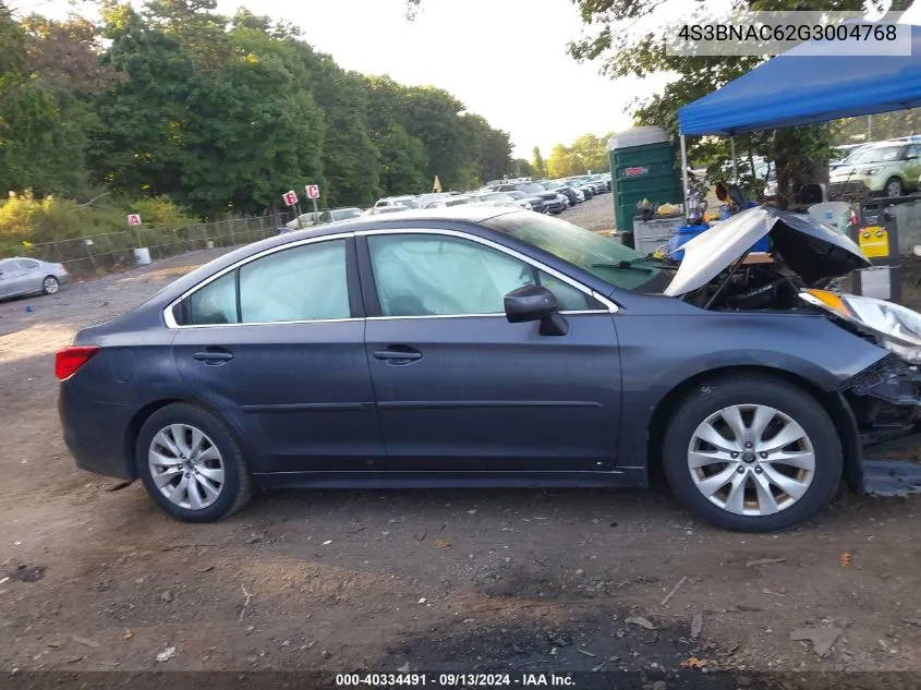 2016 Subaru Legacy 2.5I Premium VIN: 4S3BNAC62G3004768 Lot: 40334491