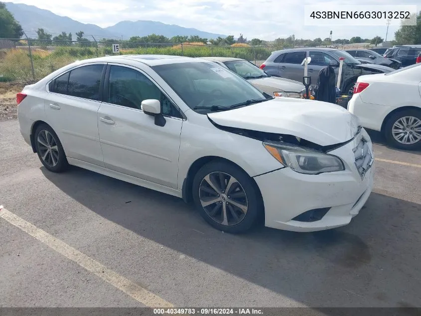 2016 Subaru Legacy 3.6R Limited VIN: 4S3BNEN66G3013252 Lot: 40349783