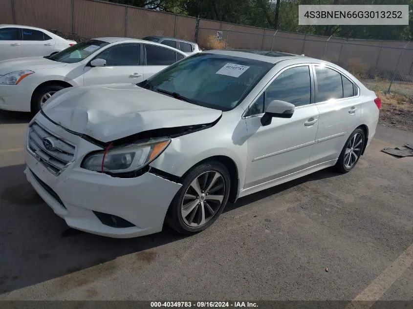 2016 Subaru Legacy 3.6R Limited VIN: 4S3BNEN66G3013252 Lot: 40349783