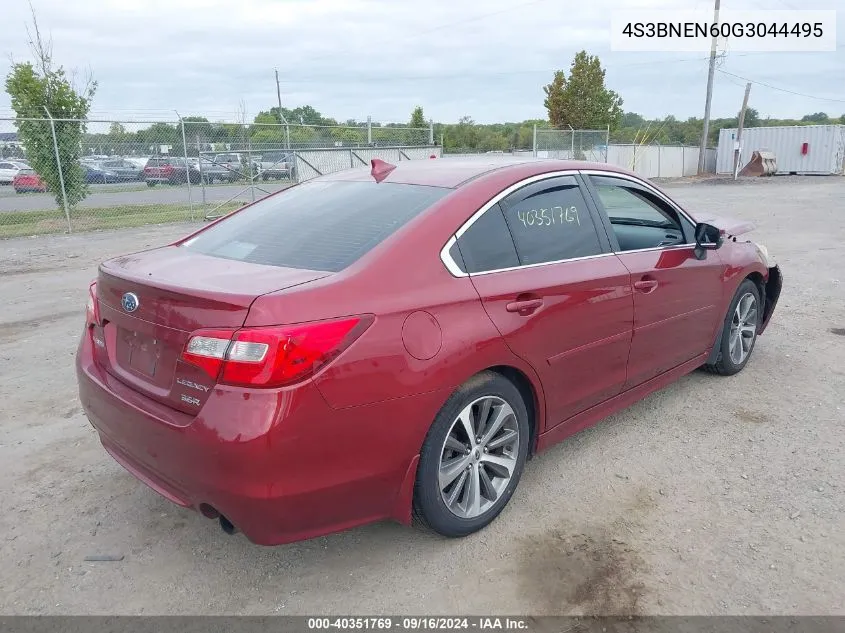 2016 Subaru Legacy 3.6R Limited VIN: 4S3BNEN60G3044495 Lot: 40351769