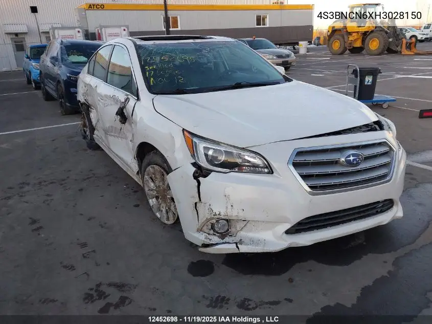 4S3BNCN6XH3028150 2017 Subaru Legacy 2.5I Limited
