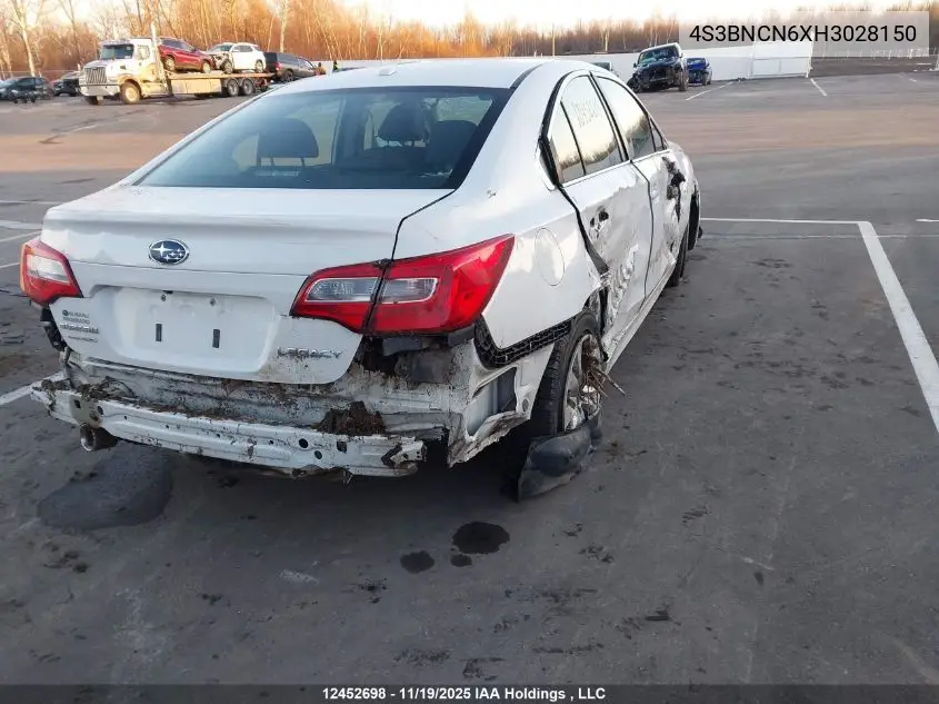4S3BNCN6XH3028150 2017 Subaru Legacy 2.5I Limited