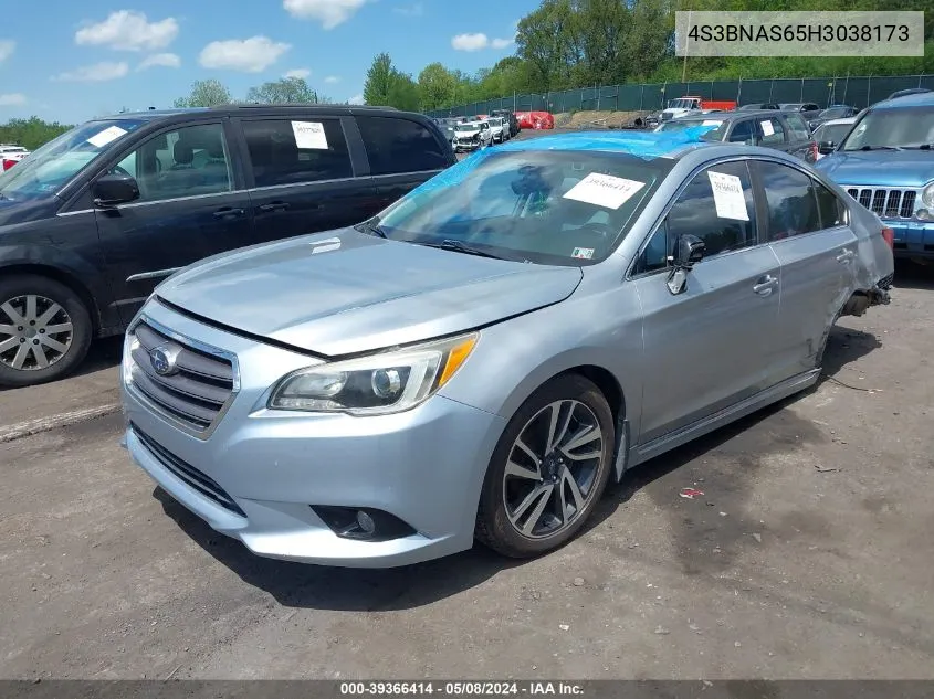 2017 Subaru Legacy 2.5I Sport VIN: 4S3BNAS65H3038173 Lot: 39366414