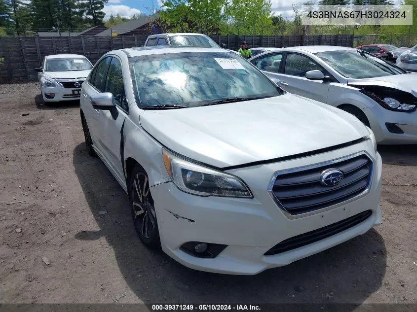 2017 Subaru Legacy 2.5I Sport VIN: 4S3BNAS67H3024324 Lot: 39371249