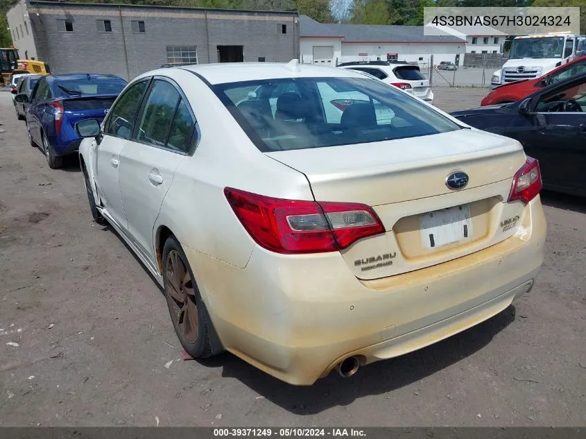 4S3BNAS67H3024324 2017 Subaru Legacy 2.5I Sport