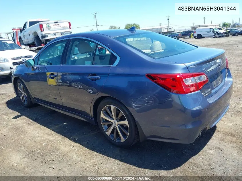 4S3BNAN65H3041344 2017 Subaru Legacy 2.5I Limited