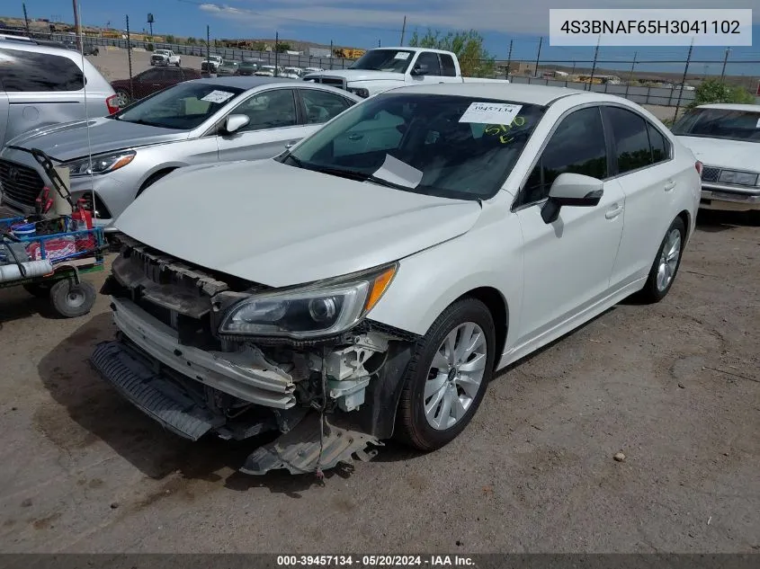 2017 Subaru Legacy 2.5I Premium VIN: 4S3BNAF65H3041102 Lot: 39457134