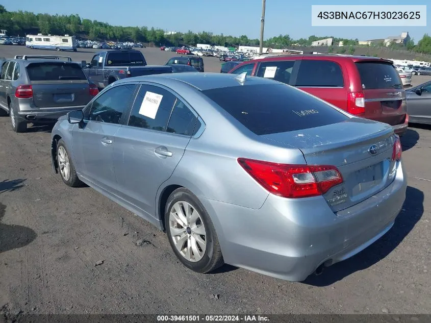 2017 Subaru Legacy 2.5I Premium VIN: 4S3BNAC67H3023625 Lot: 39461501