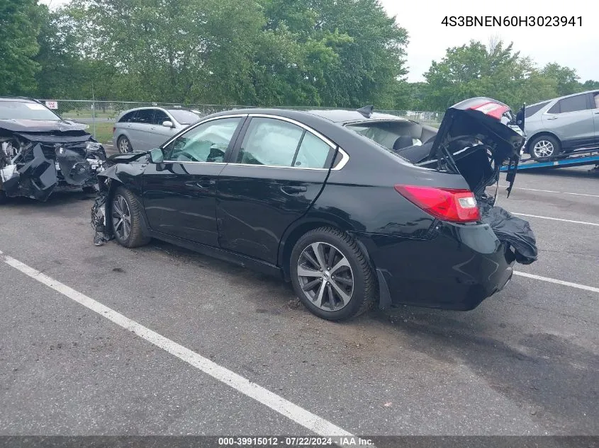 4S3BNEN60H3023941 2017 Subaru Legacy 3.6R Limited