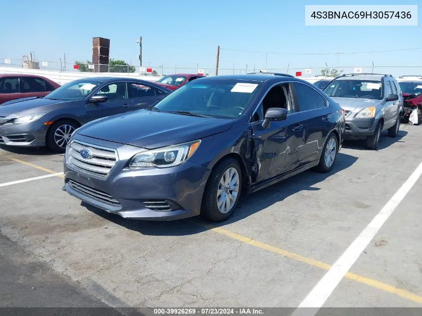 2017 Subaru Legacy 2.5I Premium VIN: 4S3BNAC69H3057436 Lot: 39926269