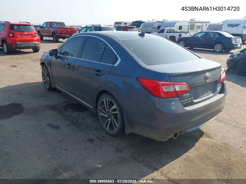 4S3BNAR61H3014720 2017 Subaru Legacy 2.5I Sport