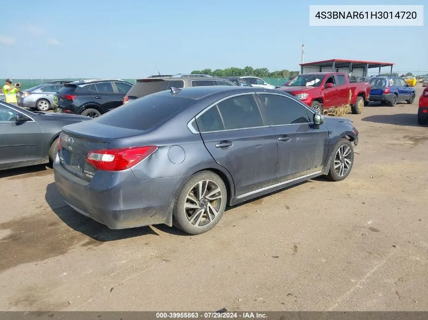 2017 Subaru Legacy 2.5I Sport VIN: 4S3BNAR61H3014720 Lot: 39955863