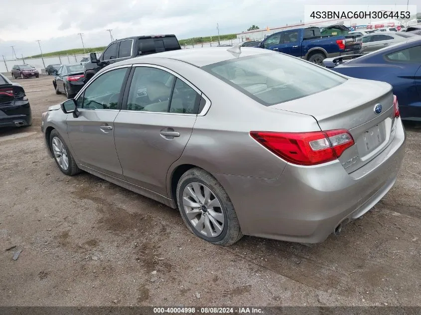 4S3BNAC60H3064453 2017 Subaru Legacy 2.5I Premium