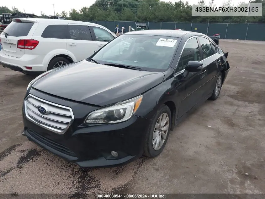 4S3BNAF6XH3002165 2017 Subaru Legacy 2.5I Premium