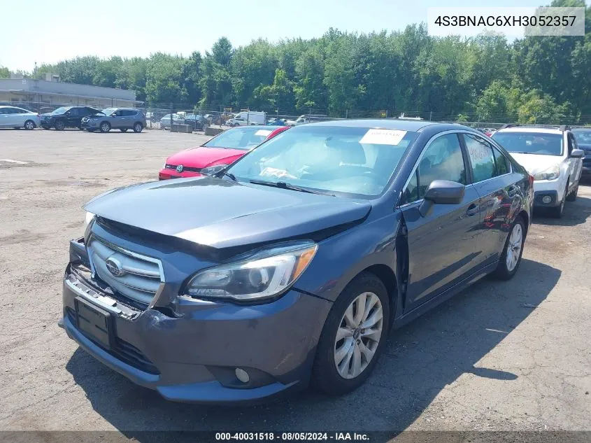 2017 Subaru Legacy 2.5I Premium VIN: 4S3BNAC6XH3052357 Lot: 40031518