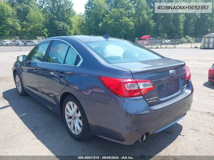 2017 Subaru Legacy 2.5I Premium VIN: 4S3BNAC6XH3052357 Lot: 40031518