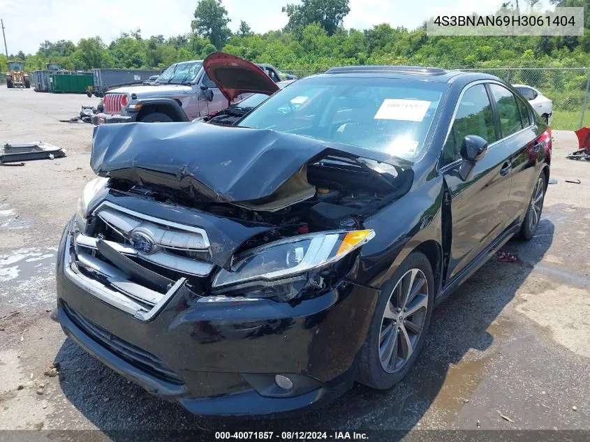 2017 Subaru Legacy 2.5I Limited VIN: 4S3BNAN69H3061404 Lot: 40071857