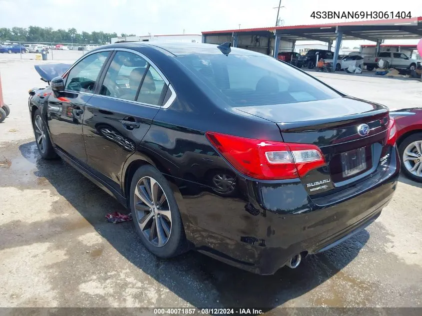 2017 Subaru Legacy 2.5I Limited VIN: 4S3BNAN69H3061404 Lot: 40071857