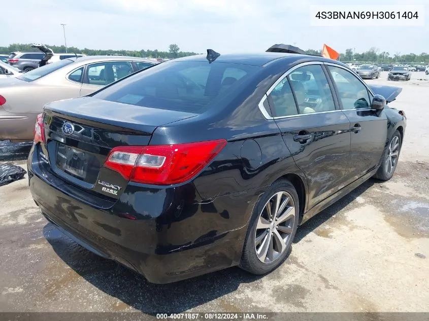 2017 Subaru Legacy 2.5I Limited VIN: 4S3BNAN69H3061404 Lot: 40071857