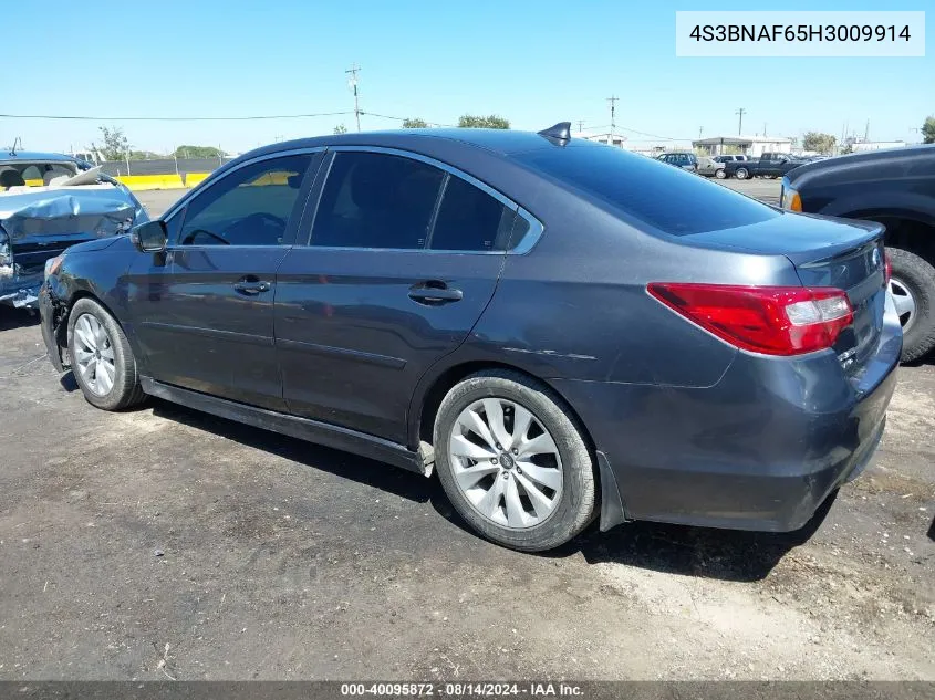 4S3BNAF65H3009914 2017 Subaru Legacy 2.5I Premium