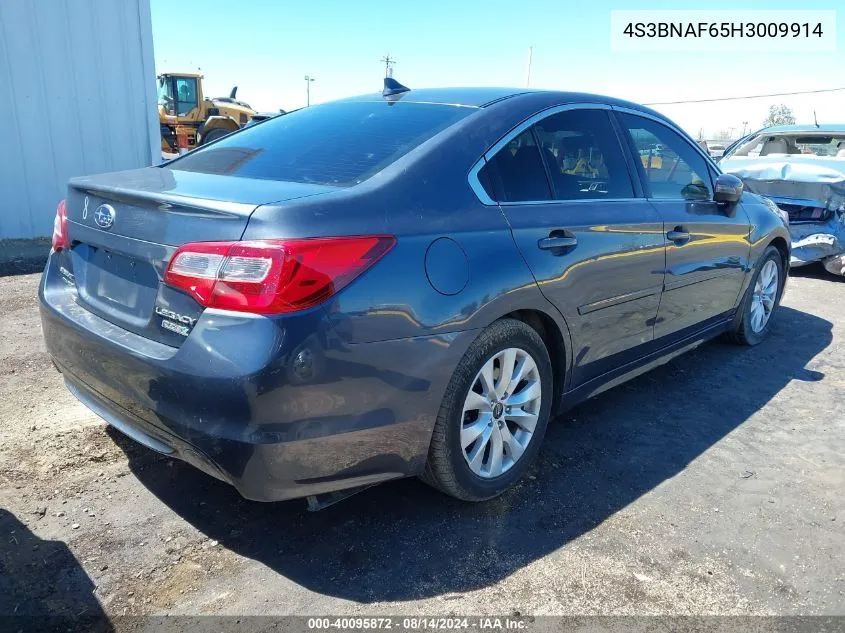 2017 Subaru Legacy 2.5I Premium VIN: 4S3BNAF65H3009914 Lot: 40095872