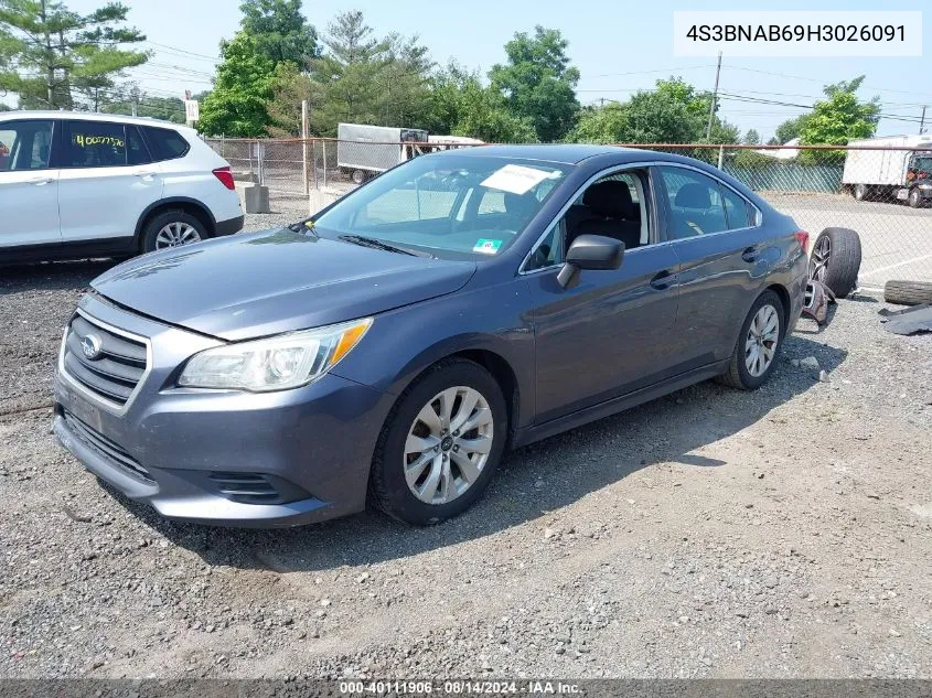 2017 Subaru Legacy 2.5I VIN: 4S3BNAB69H3026091 Lot: 40111906