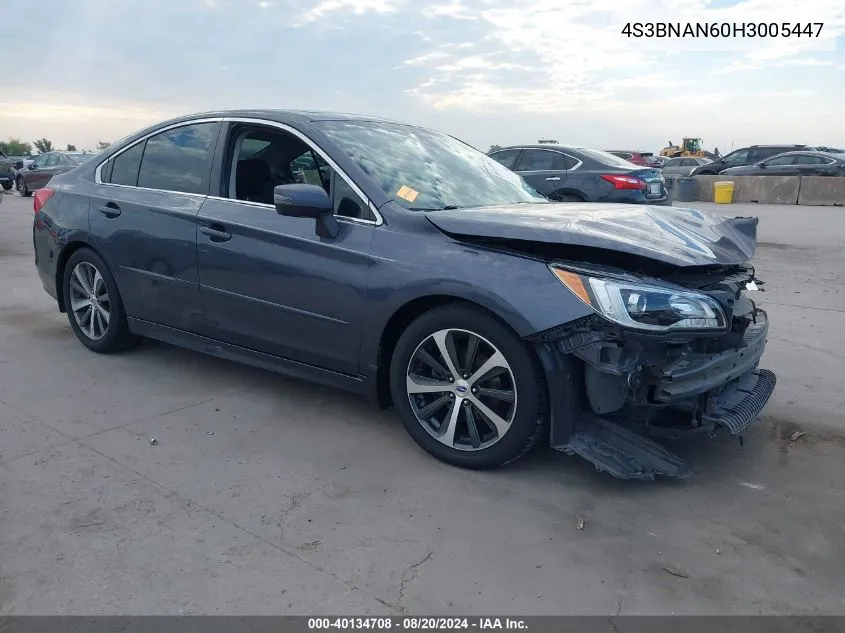 4S3BNAN60H3005447 2017 Subaru Legacy 2.5I Limited